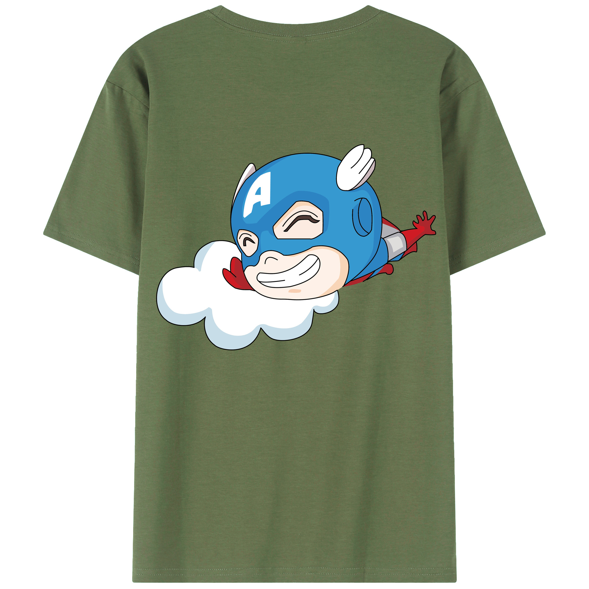 （画像用） アベンジャーズ The Avengers 綿100％ メンズ半袖Tシャツ（バックプリント） 通気性